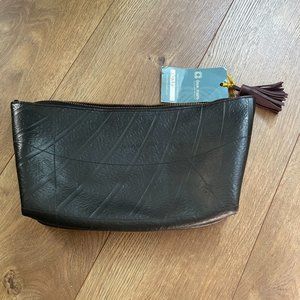 Black Sustainable Handmade cosmetic bag Makeup pouch